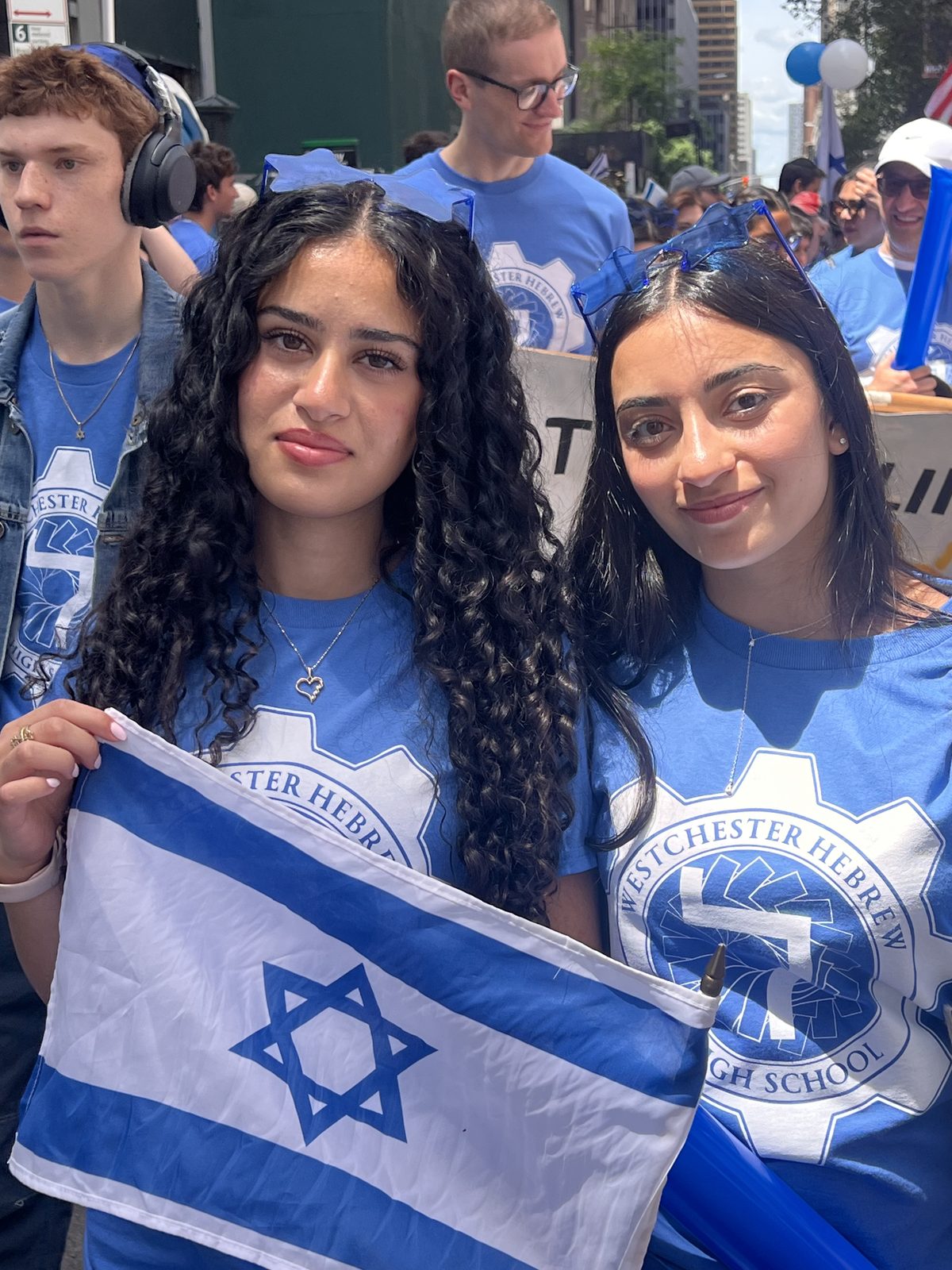 WHHS students with the Israeli flag
