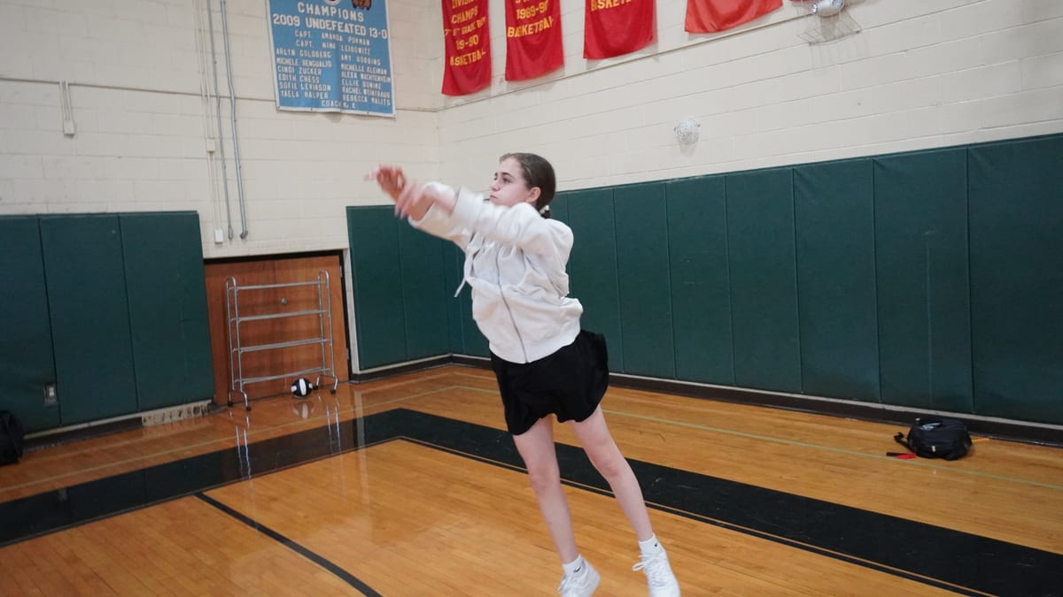 A WHHS student in the gym
