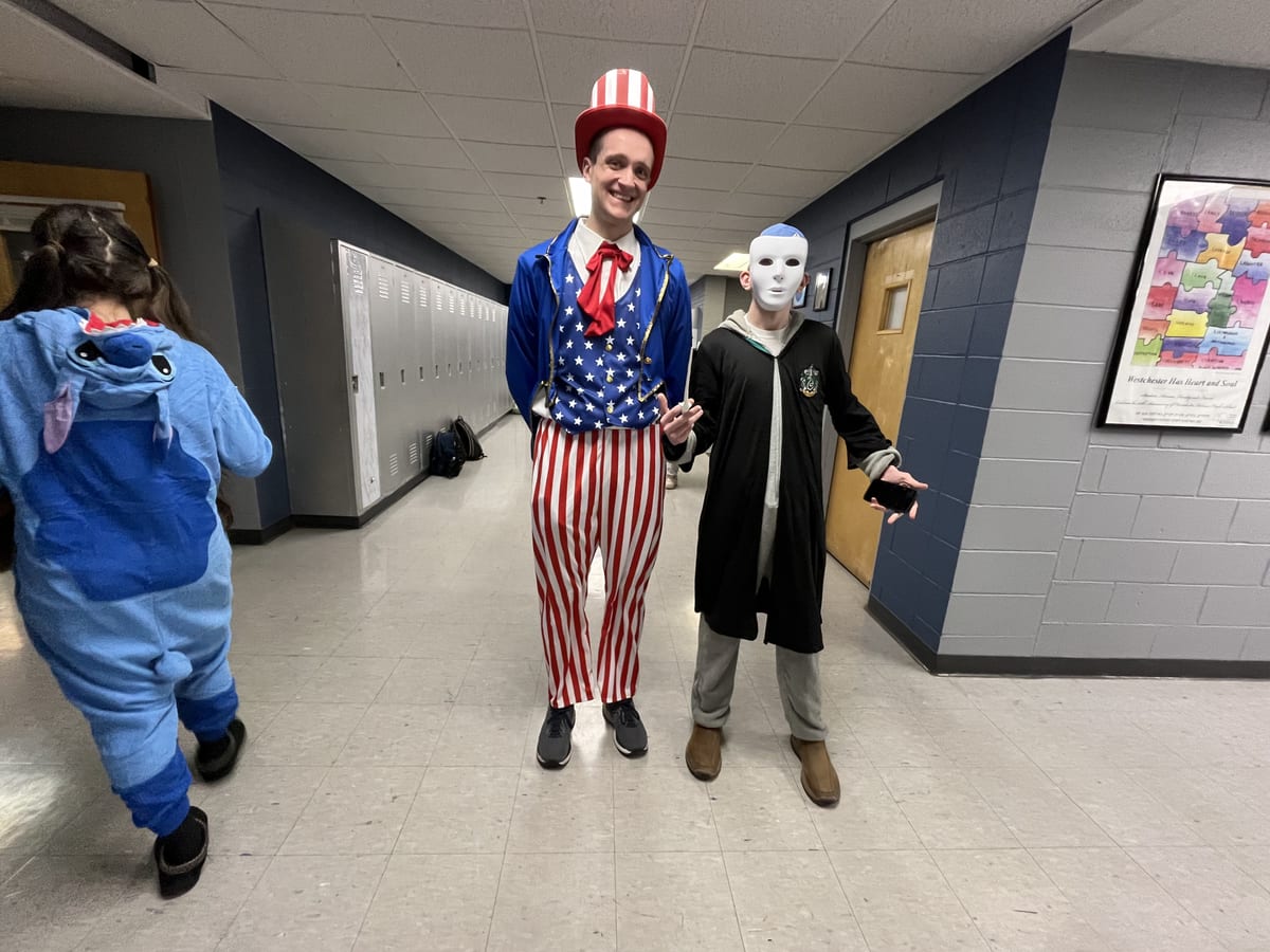 WHHS students in Purim costumes