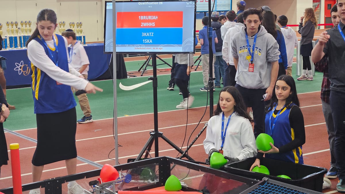 WHHS VEX robotics team competing